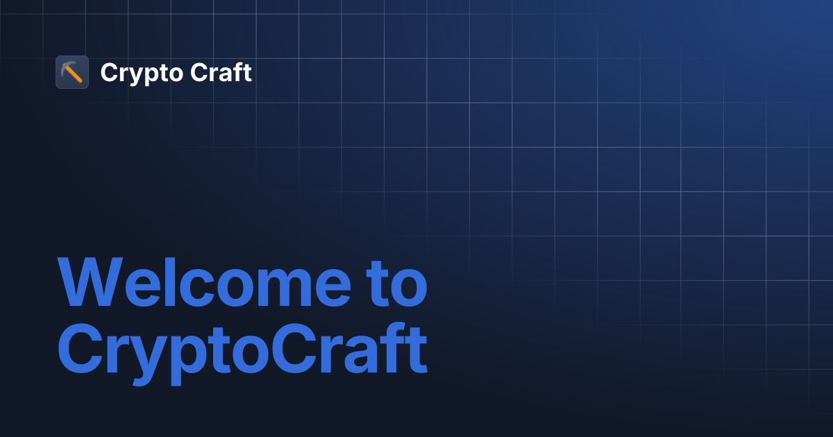 Welcome to CryptoCraft | Crypto Craft